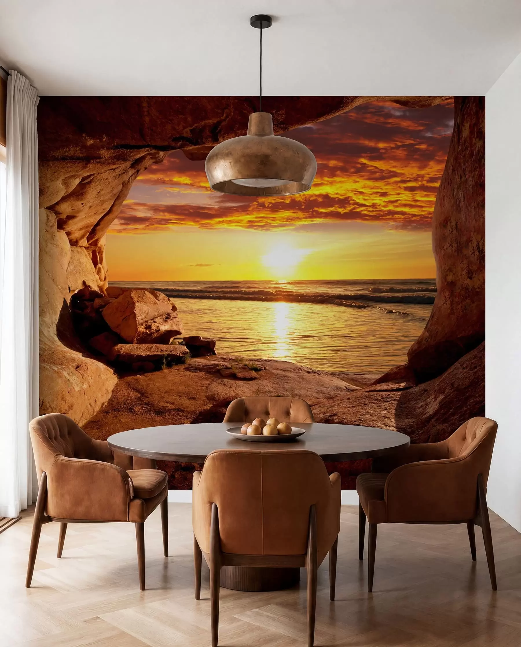wall murals Sunset in the rocks u60242
