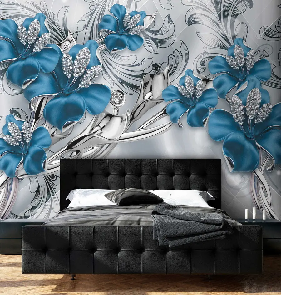 Wall Mural Photo Wallpaper Azure flowers u60405