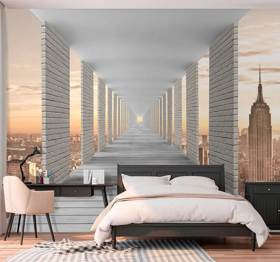 Wall Mural Photo Wallpaper Tunnel with a view of New York u59788
