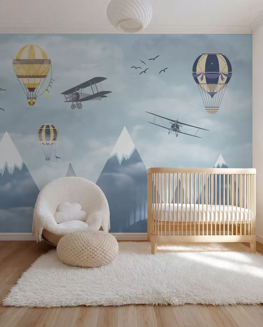 peintures murales Petits aviateurs des montagnes u60492