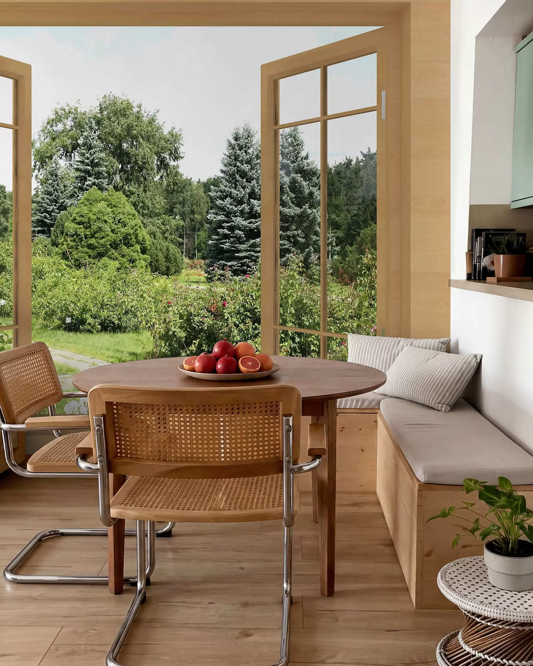 wall murals View from the window to the forest u60673