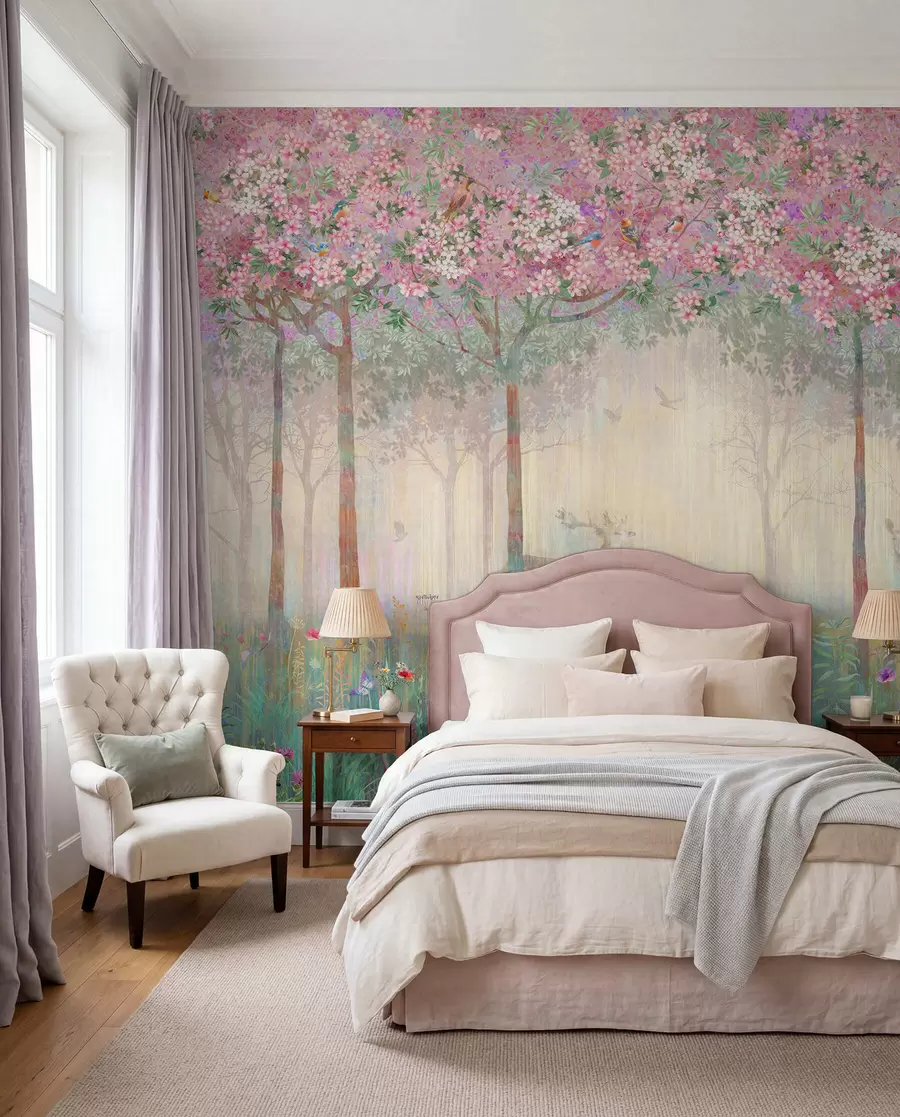 wall murals Deer in the magic forest u62100