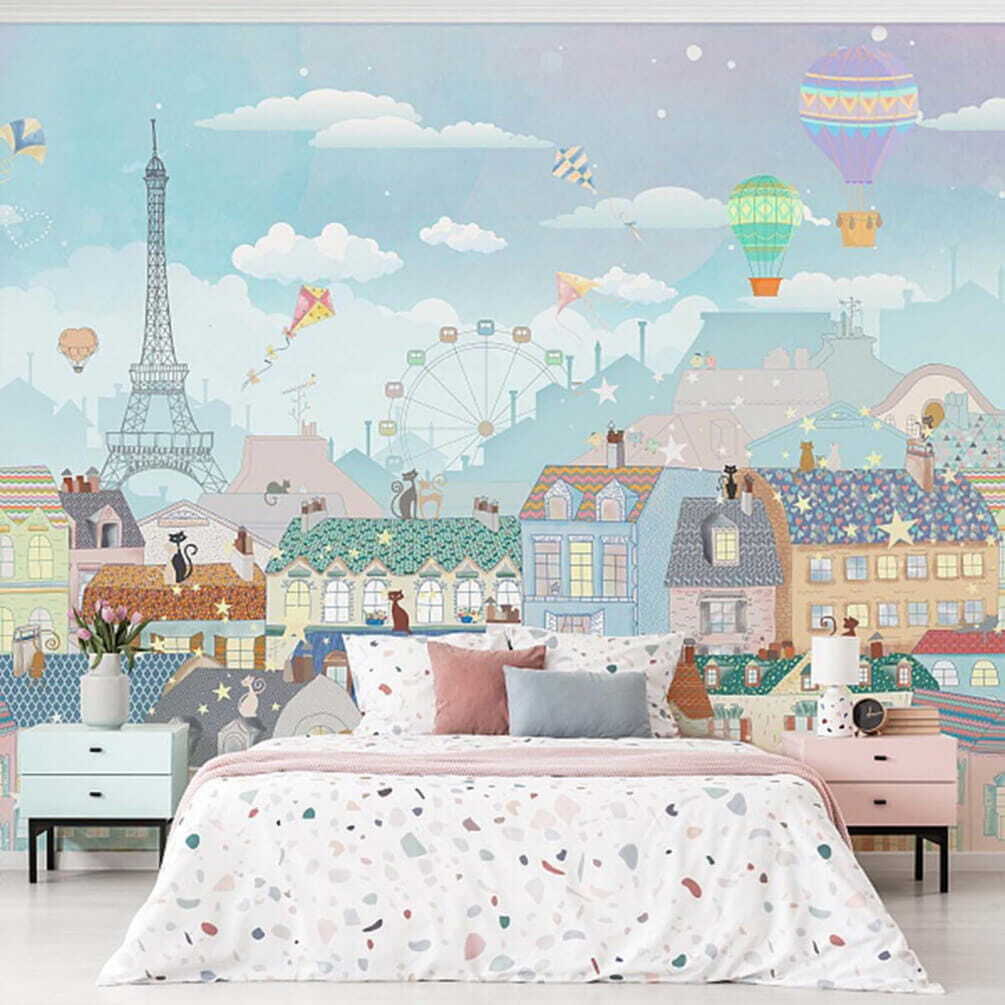 Wall mural City to the nursery | Uwalls.com