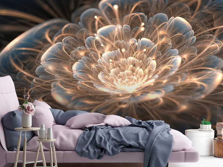 peintures murales Dessiner avec de la lumière sur un fond sombre u59705