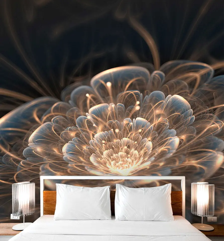 Wall Mural Photo Wallpaper Drawing with light on a dark background u59705