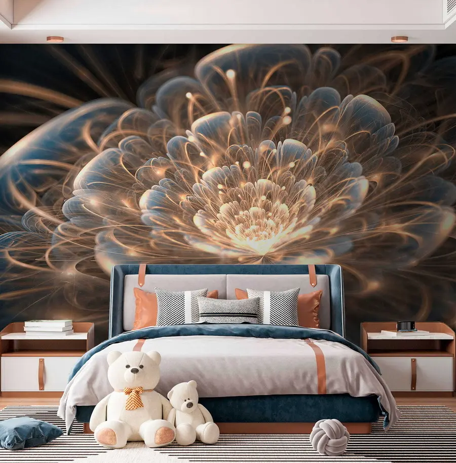 Wall Mural Photo Wallpaper Drawing with light on a dark background u59705