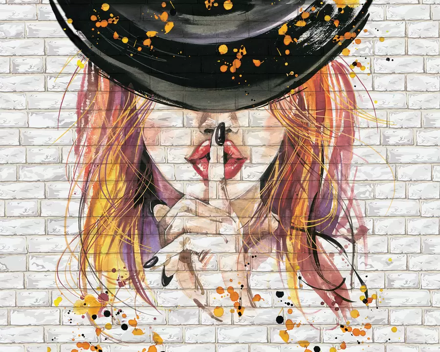 murales Niña con acuarelas u67648