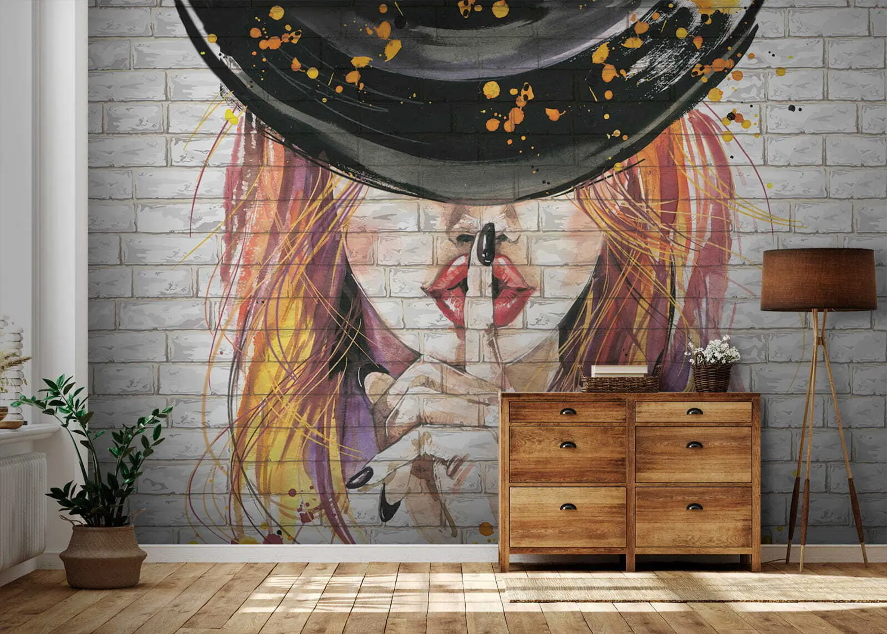 murales Niña con acuarelas u67648