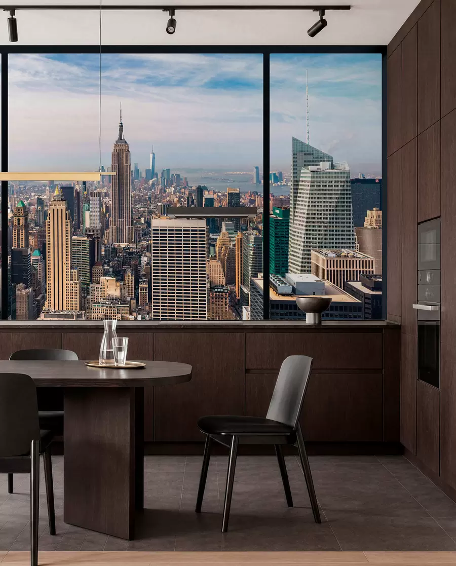 wall murals View of the city u68001