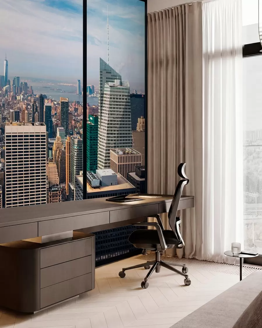 wall murals View of the city u68001