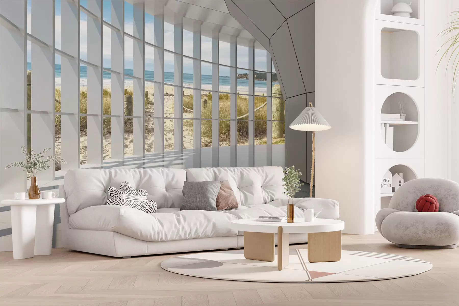 murales 3D corridor with sea view u70513