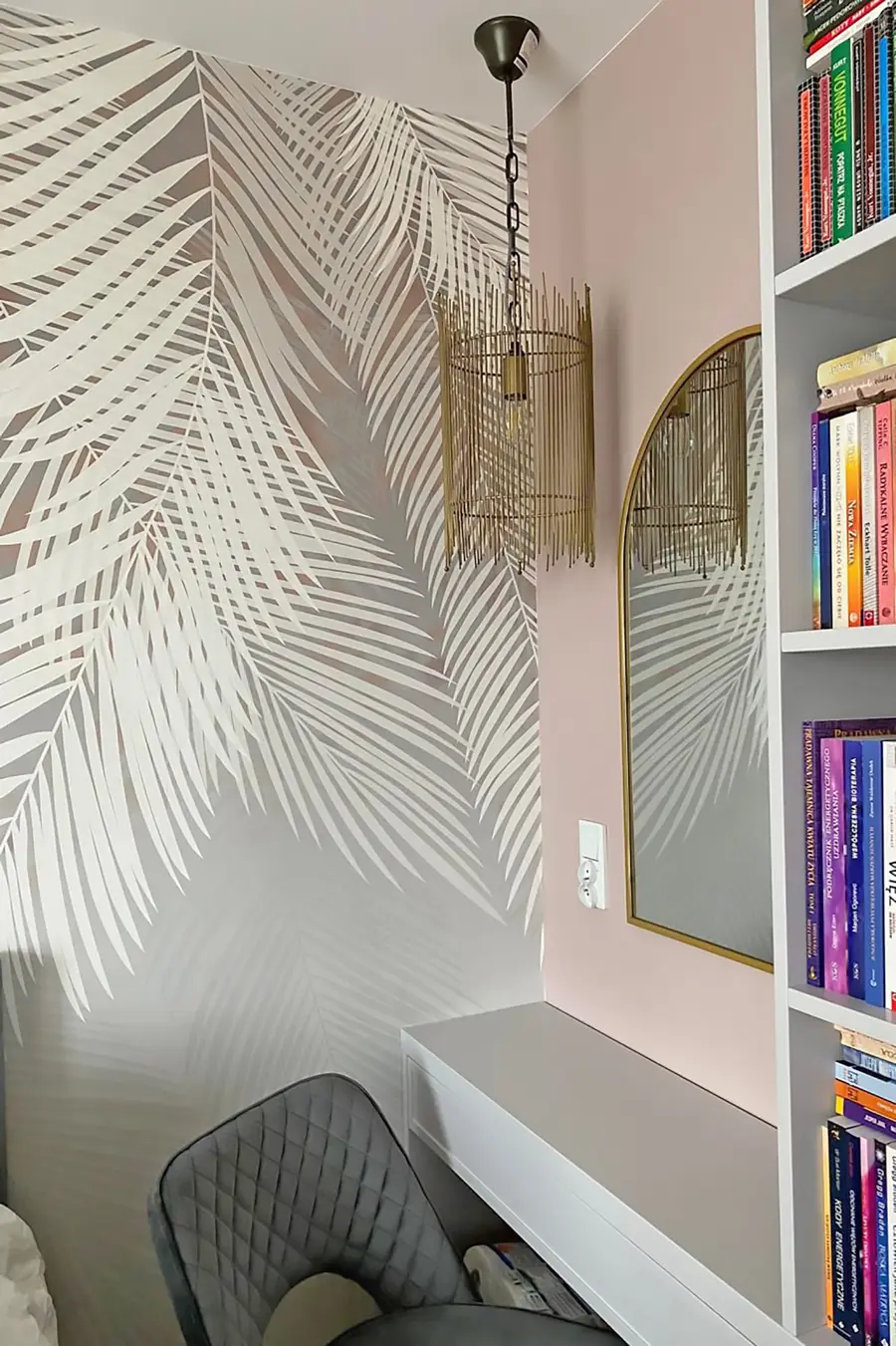 murales Hojas de palmera grises u48556