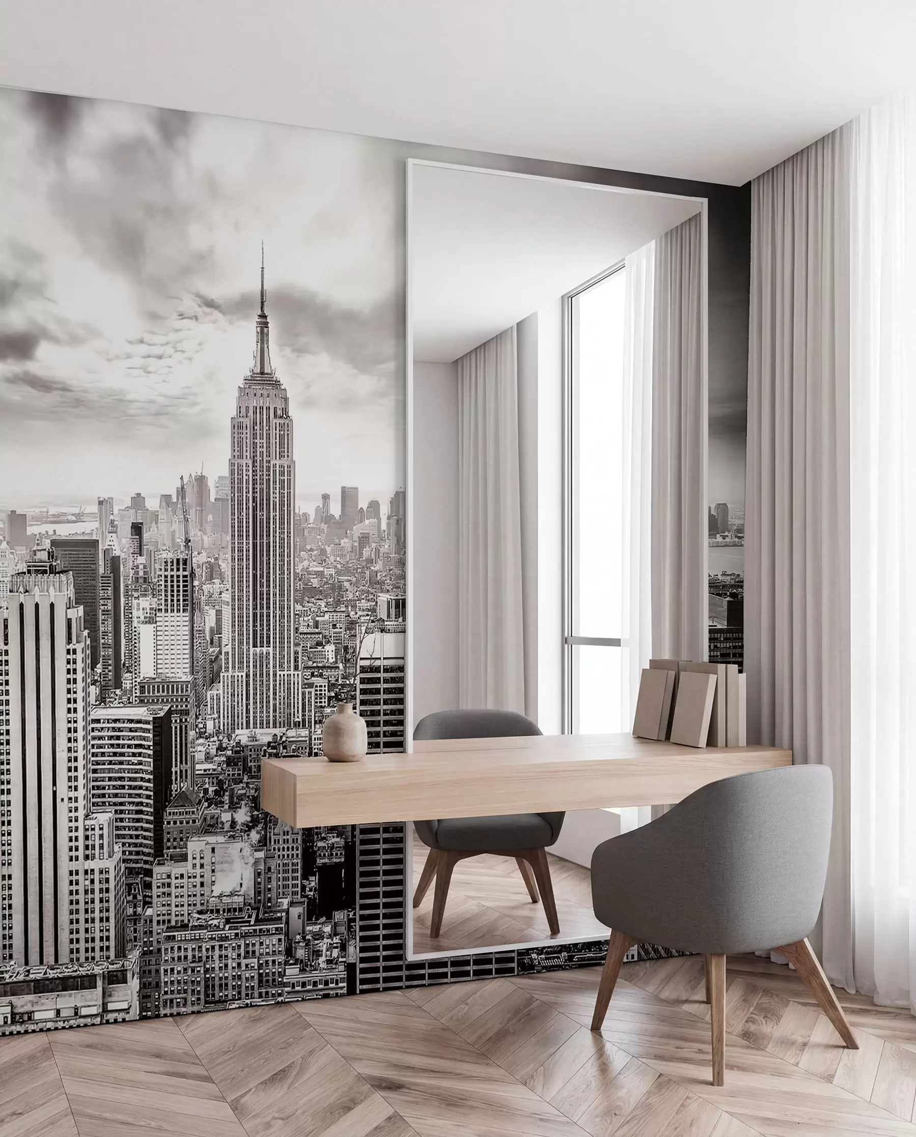 peintures murales Manhattan en monochrome u58762