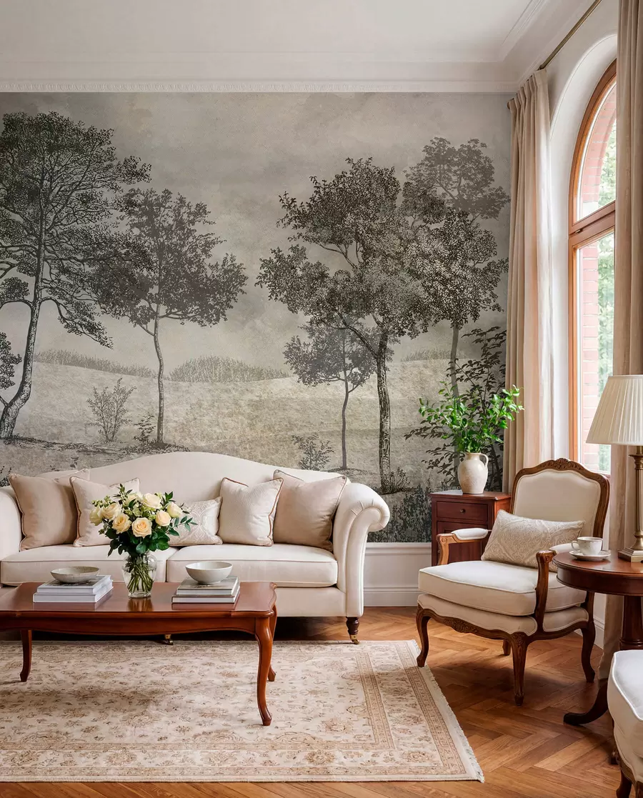 Wall Mural Photo Wallpaper Vintage trees u80030