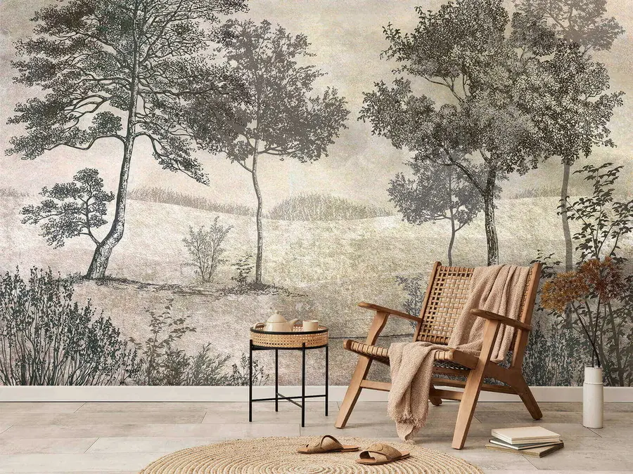 Wall Mural Photo Wallpaper Vintage trees u80030