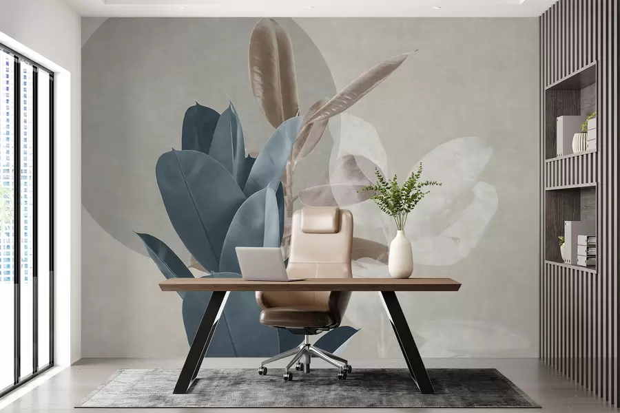 murales Ficus sobre fondo de pared grunge u71334