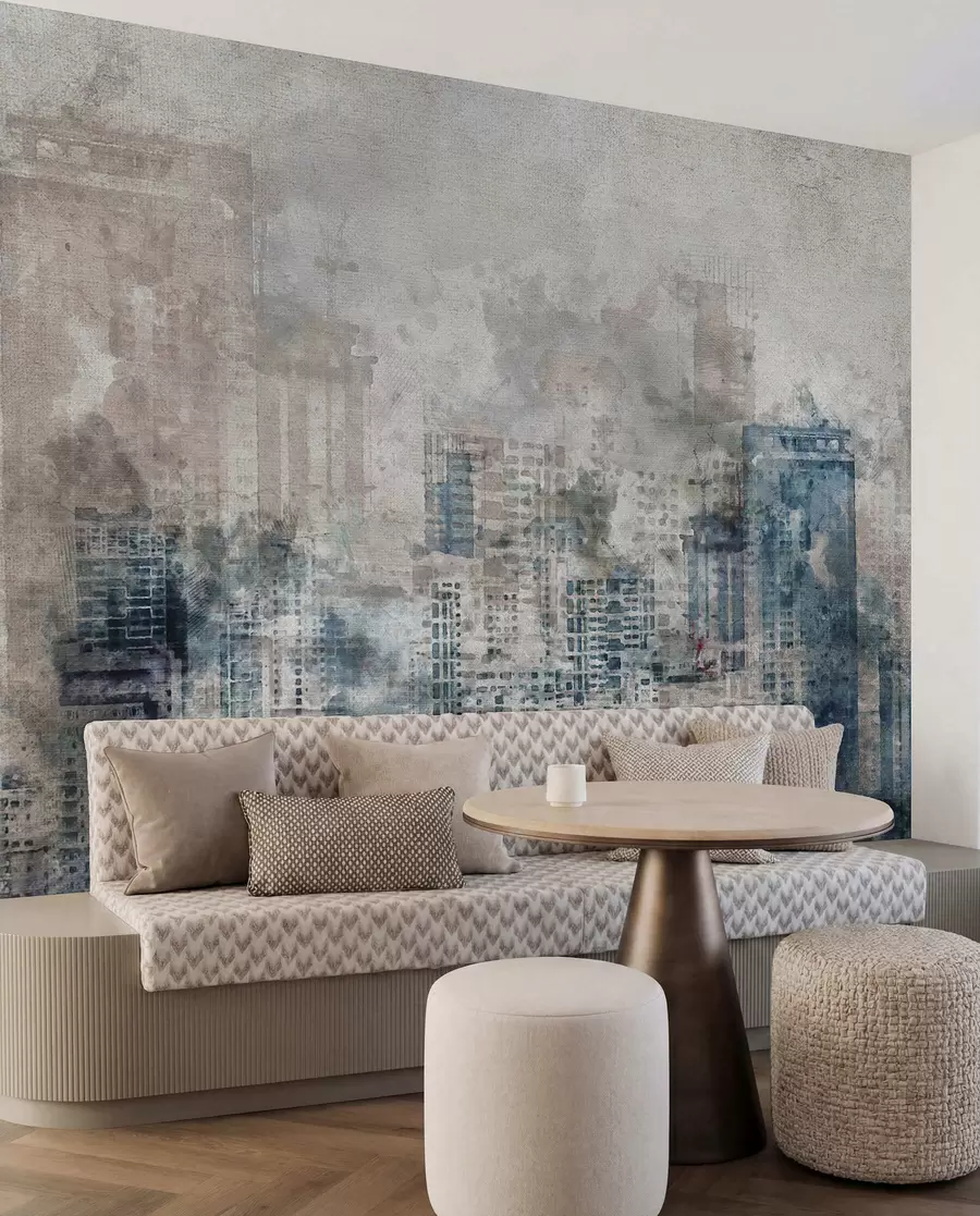 Wall Mural Photo Wallpaper Watercolor city, canvas u20070