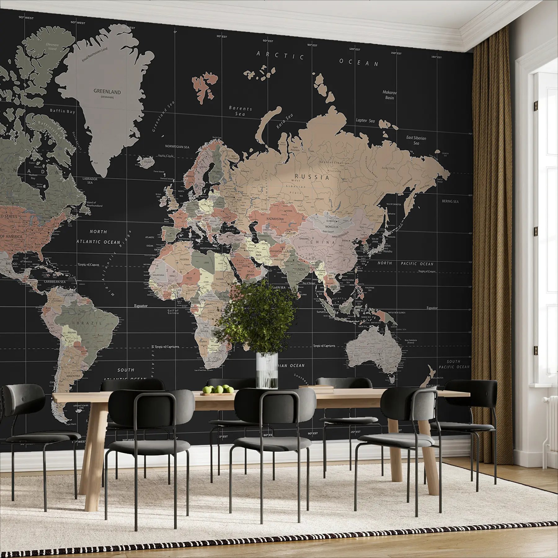 murales Mapa detallado del mundo u99477