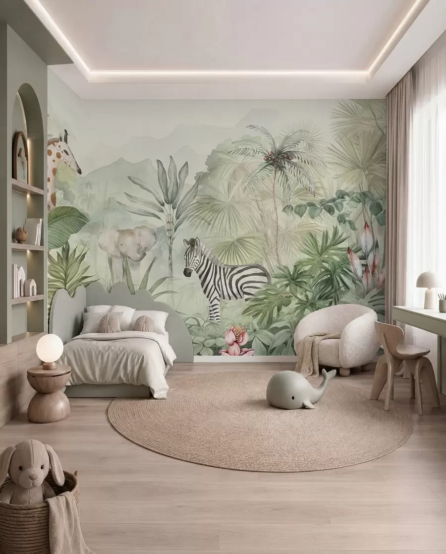wall murals Little Safari Companions w00089