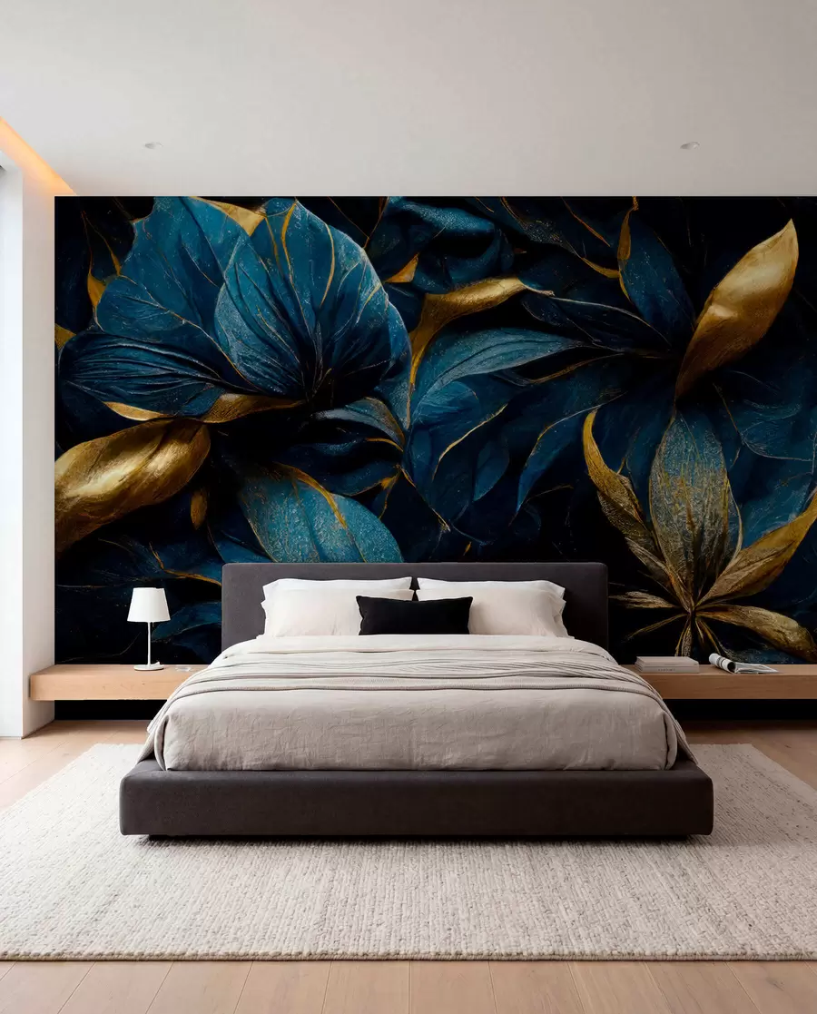 peintures murales Fleurs royales bleues u74140d1