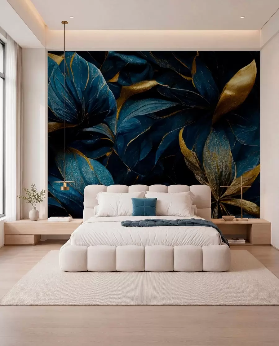 peintures murales Fleurs royales bleues u74140d1