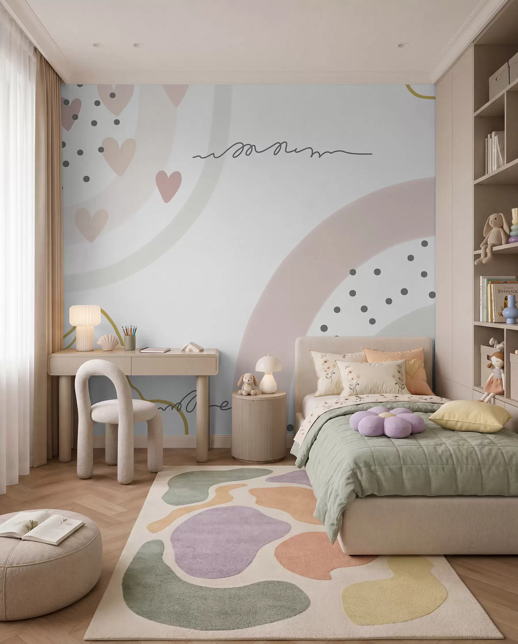 Wall Mural Photo Wallpaper Dotted Rainbow u99373