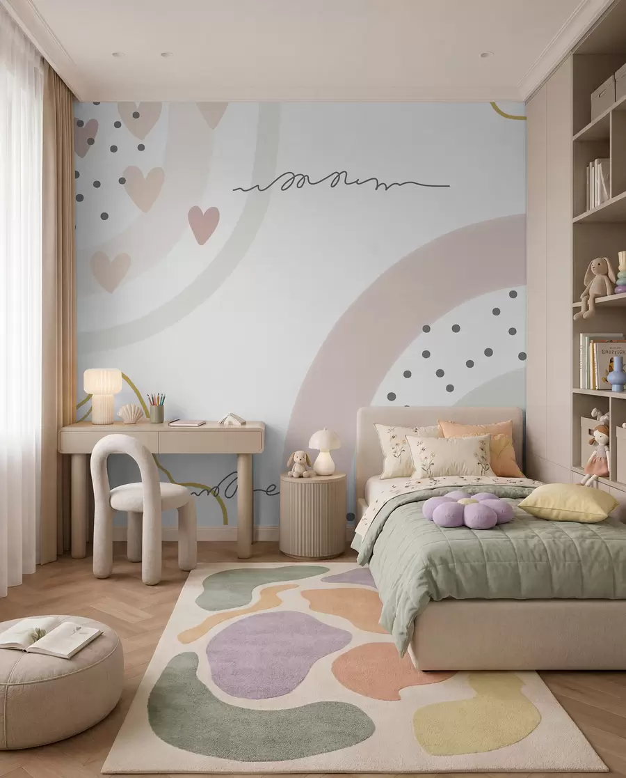 murales Arcoíris de lunares u99373