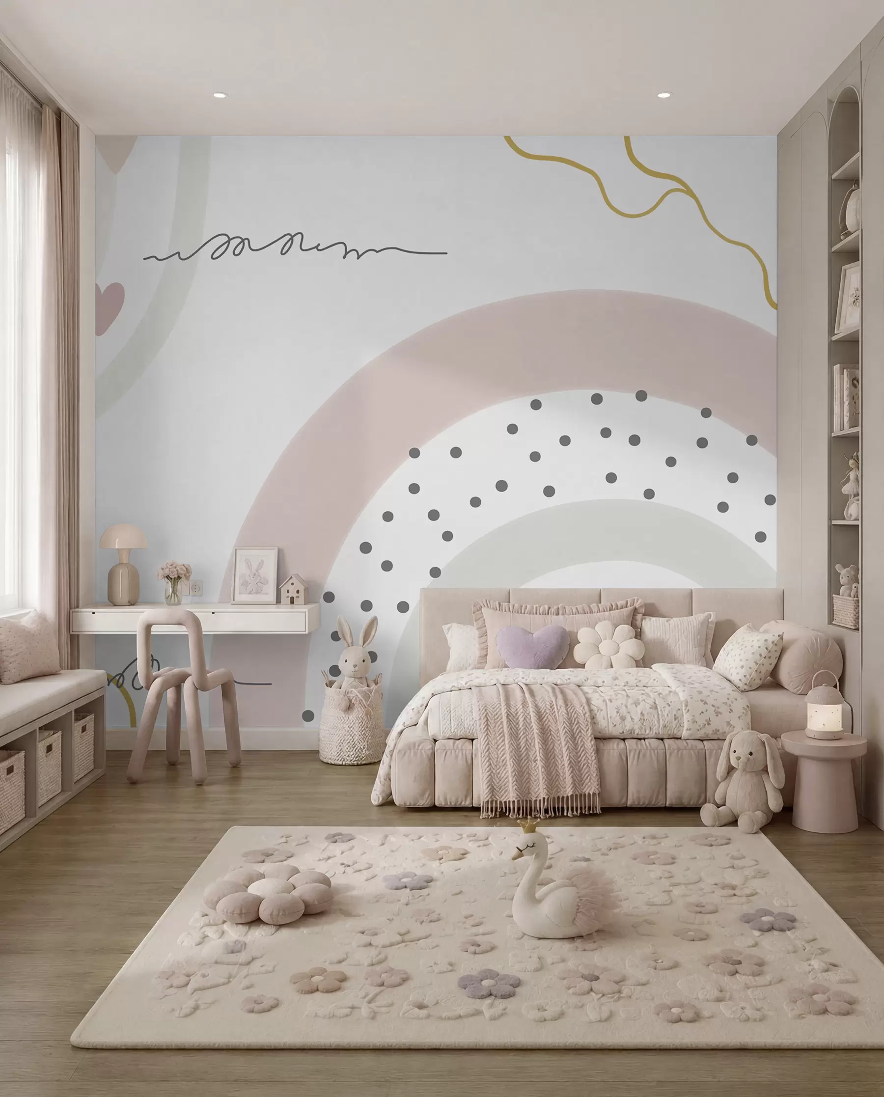 murales Arcoíris de lunares u99373