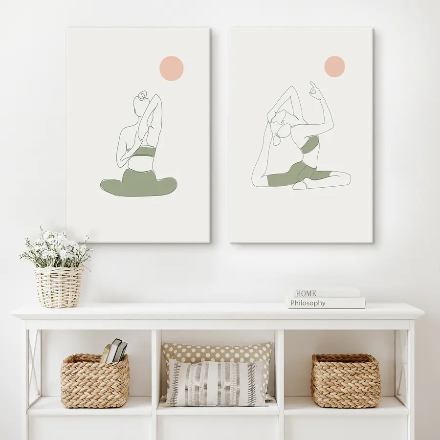 murales Movimientos conscientes en posturas tranquilas m00300