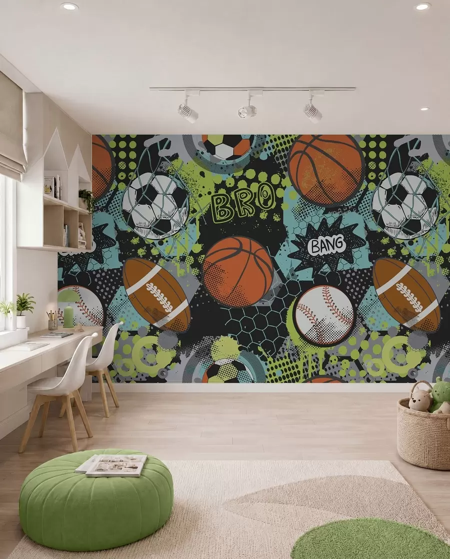 peintures murales Jeu de ballons néon u99729