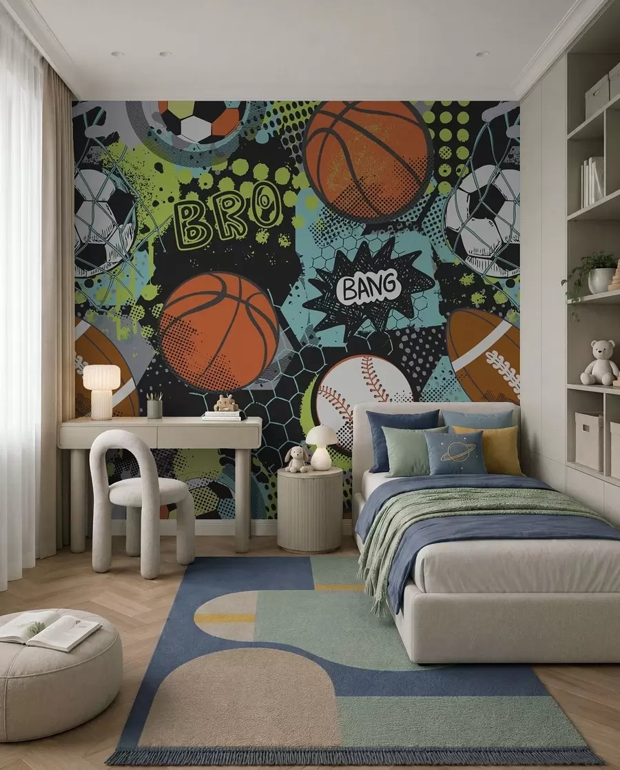 peintures murales Jeu de ballons néon u99729
