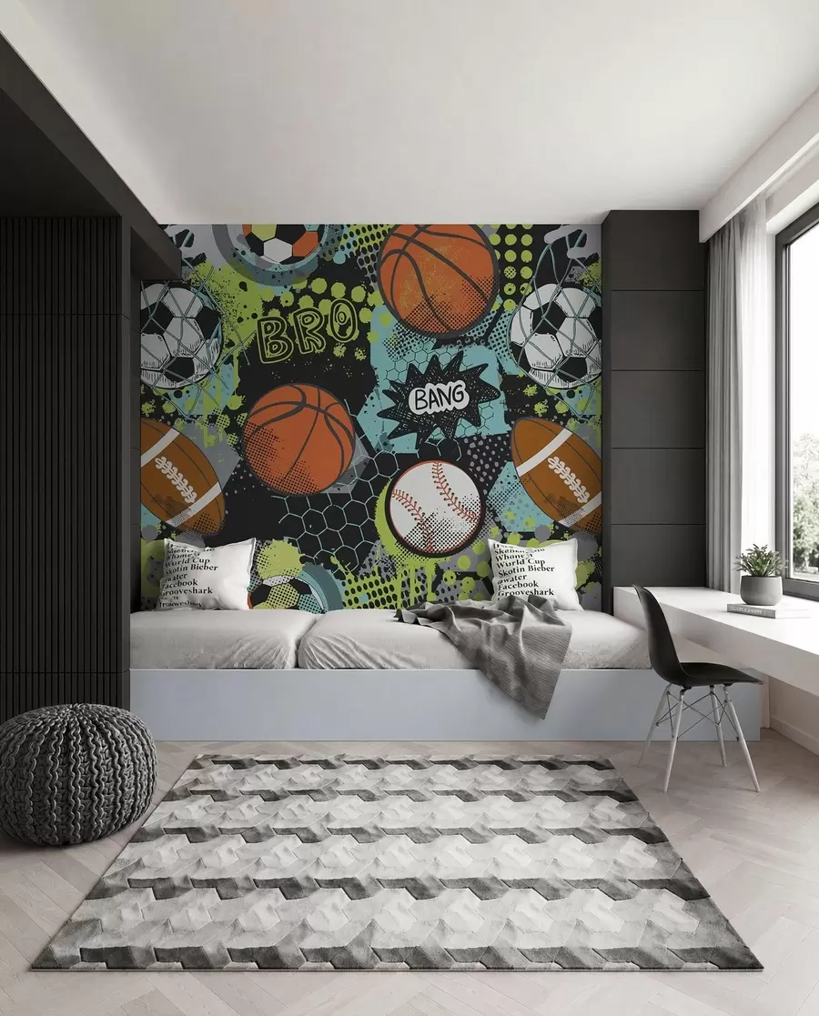 murales Juego de balones de neón u99729