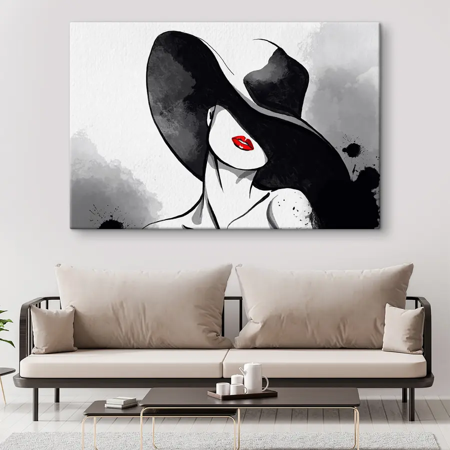 murales Silueta elegante con un toque atrevido s37745