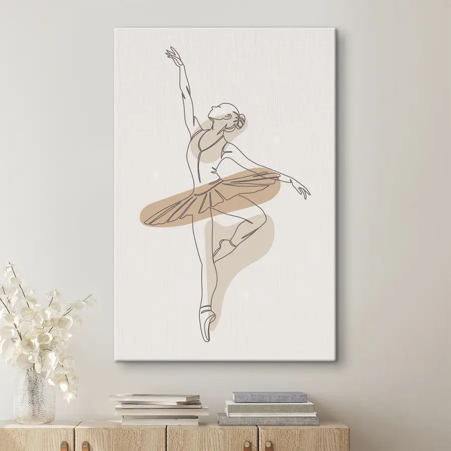 wall murals Girl ballerina style boho minimalism lines s38078