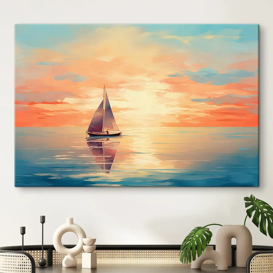 wall murals Watercolour boat s38050