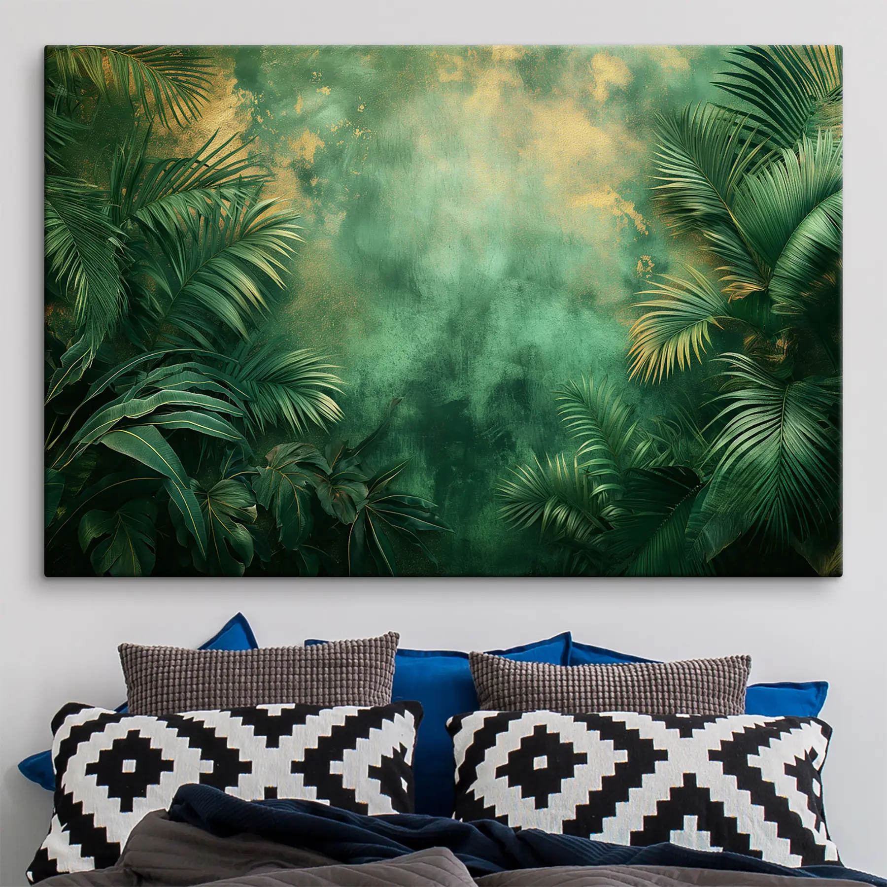 murales Arbustos tropicales en estilo grunge s38086