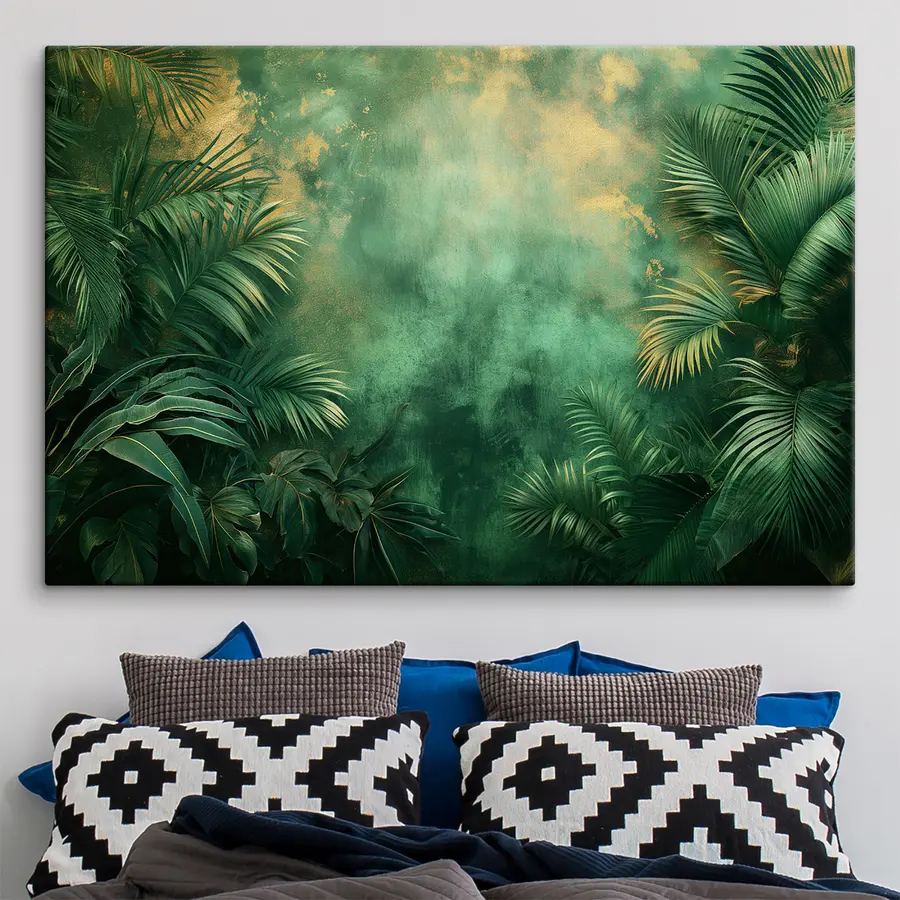 murales Arbustos tropicales en estilo grunge s38086