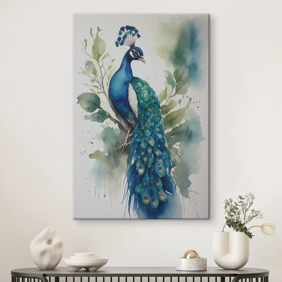 wall murals Peacock in watercolour s38189