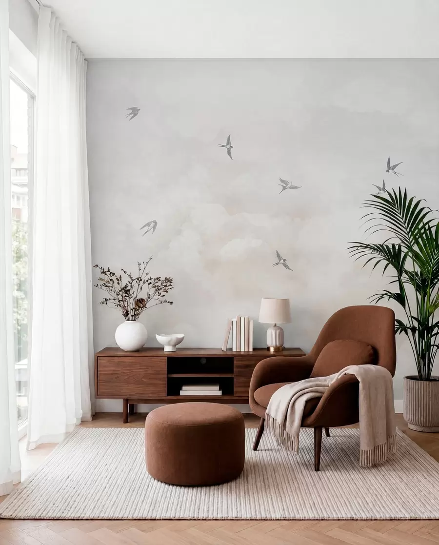 Wall Mural Photo Wallpaper Sky with swallows w00526v2
