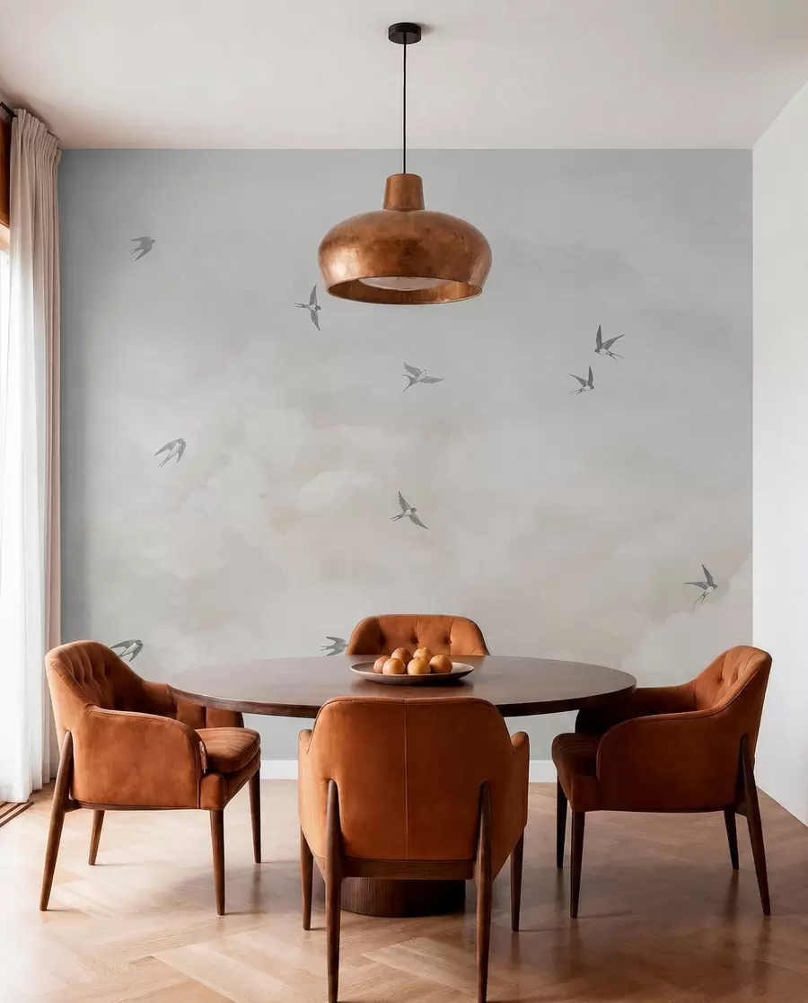 murales Cielo con golondrinas w00526v2