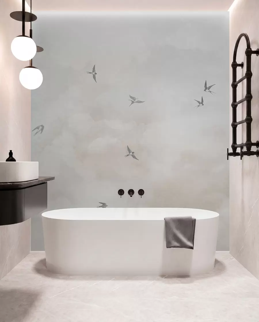 Wall Mural Photo Wallpaper Sky with swallows w00526v2
