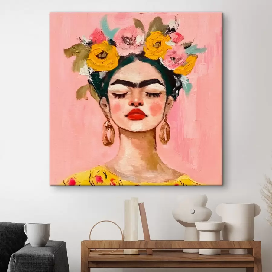 wall murals Frida Kahlo printed texture s38292