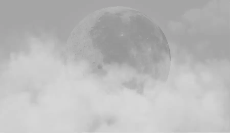 Wall Mural Photo Wallpaper Big moon among the clouds of gray color loft style w00548v1