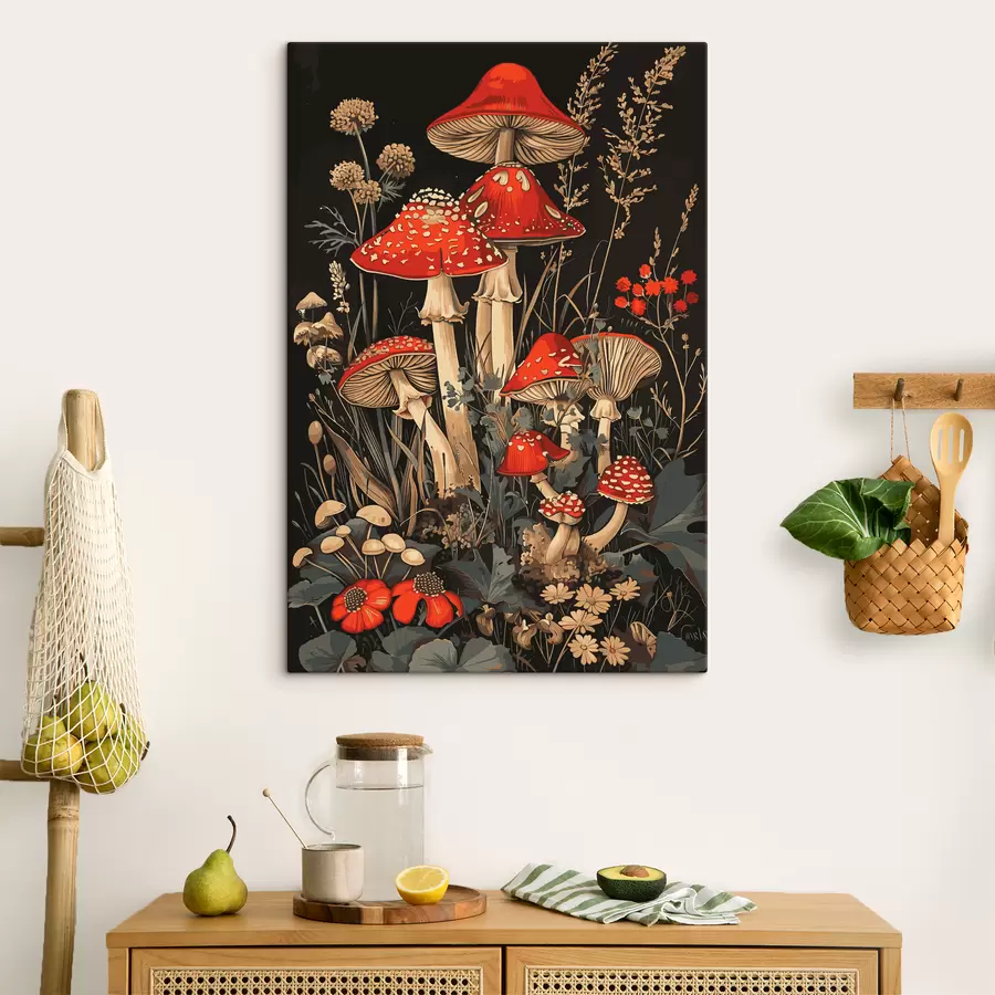 wall murals Mushrooms s38414