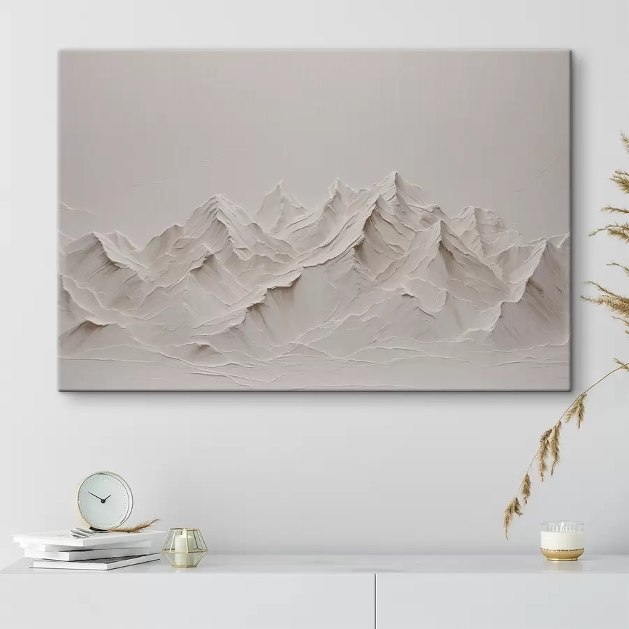 murales Montañas blancas con acrílico s38306