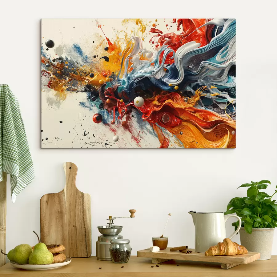 wall murals Splashes of paints abstract background s38457