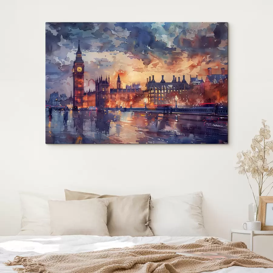 wall murals Big ben London watercolor painting s38473