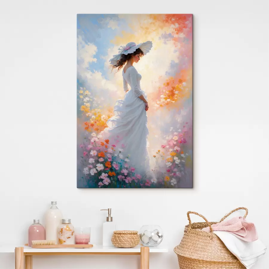 murales chica en flores s38570