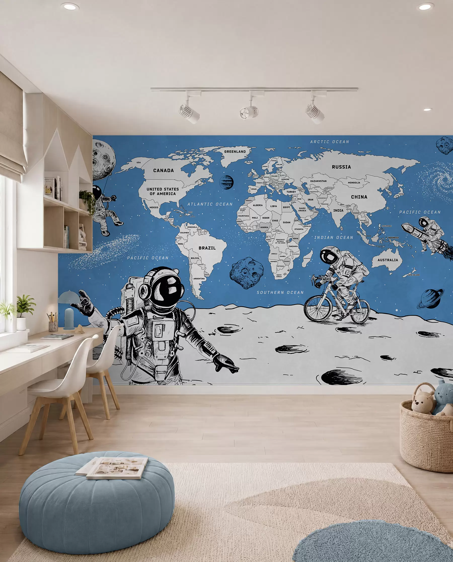 Wall Mural Photo Wallpaper Space Atlas in English w00473v1