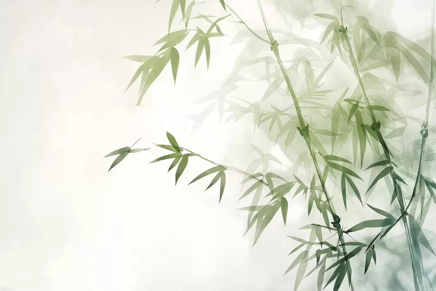 murales Ramas con hojas de acuarela. w00687